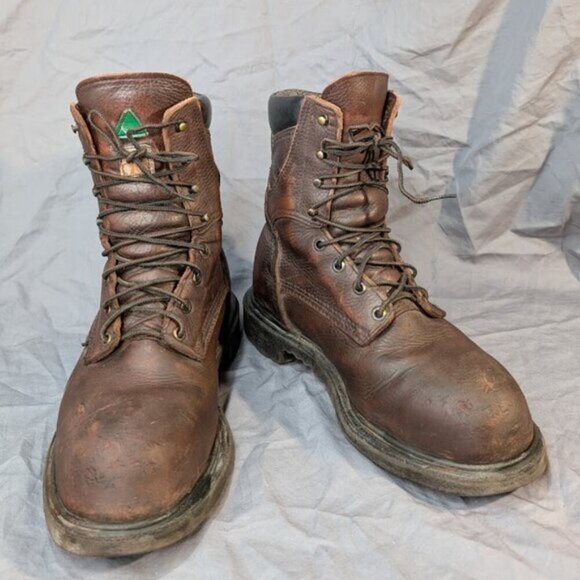 Red Wing Brown Leather Safety Toe Work Boots 8" Women Size 7.5 - Picture 2 of 10